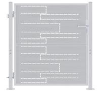 vidaXL Cancello da Giardino Argento 96 x 100 cm Acciaio Inossidabile, Giardino e terrazzo, Rettangolare, Moderno, spazi Eleganti per la Vita all'aperto, Design Unici, Ambienti rilassanti, Bellezza be