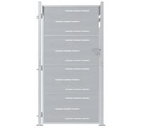 vidaXL Cancello da Giardino Argento 96 x 180 cm Acciaio Inossidabile, Giardino e Terrazza, Rettangolare, Moderno, Spazi Progettati per Il Relax, Comfort all'Aperto, Beige Chiaro, Decorazione Elegante