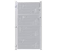 vidaXL Cancello da Giardino Argento 96 x 180 cm Acciaio Inossidabile, Giardino e terrazza, Rettangolare, spazi Moderni, Design Creativo per Il Divertimento e Il Relax all'aperto negli Ambienti Urbani