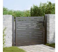 vidaXL Cancello da giardino, Cancello da Giardino 105x75 cm Design Quadrato in Acciaio Corten