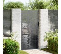 vidaXL Porta da Giardino - Una barriera Moderna e alla Moda per Gli Esterni, Perfetta per la Sicurezza, Resistente a Tutte Le intemperie, Non arrugginisce e Non sbiadisce