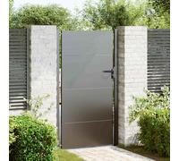 Cancello da giardino con blocco Nero 105 x 205 cm