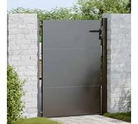 vidaXL Cancello da giardino con blocco Nero 110 x 155 cm