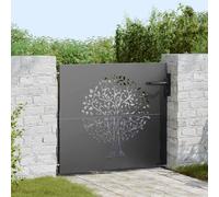 vidaXL Cancello da Giardino - Un Bel cancello Esterno con Design a Taglio Laser, Ideale per Il Tuo Patio o Giardino.