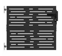 vidaXL Cancello da giardino con blocco Nero 85 x 100 cm