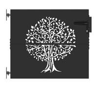vidaXL Cancello da Giardino con Blocco Nero 85 x 100 cm, Cancello Sicuro Rectangolare per Giardino e Terrazza, Stile Moderno, Resistente alle Intemperie