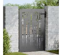 vidaXL Cancello da giardino con blocco Nero 85 x 125 cm