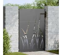 vidaXL Cancello da giardino con blocco Nero 85 x 150 cm