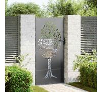 vidaXL Porta da Giardino - Barriera Esterna con Design Elegante di Albero Tagliato al Laser per Il Tuo Patio o Giardino