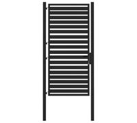 vidaXL Cancello da Giardino con Serratura Nero 100x180 cm in Alluminio, cancello del Giardino del Metallo, cancello del Giardino Anteriore, cancello di Sicurezza