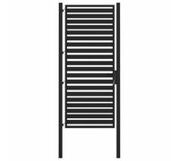 vidaXL Cancello da Giardino con Serratura Nero 100x200 cm in Alluminio, cancello del Giardino del Metallo, cancello del Giardino Anteriore, cancello di Sicurezza