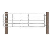 vidaXL Cancello da Giardino in Acciaio 5 Sbarre (150-400)x90cm Argento