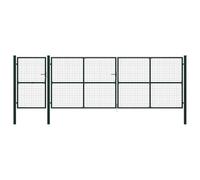 vidaXL Cancello da giardino in acciaio, 500 x 150 cm, colore: Verde