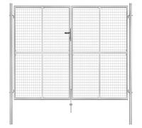 vidaXL Cancello da Giardino in Acciaio Zincato 300x200 cm Argento