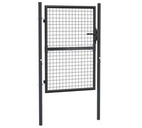 vidaXL Cancello da Giardino in Acciaio Zincato 100x175 cm Grigio