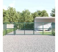 vidaXL Cancello da Giardino in Rete Verde 500x175 cm Acciaio Zincato