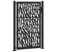 vidaXL Cancello da giardino 105x155 cm Nero in acciaio – design a traliccio