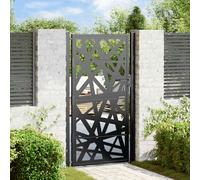 vidaXL Cancello da giardino nero 100x175 cm in acciaio design leggero