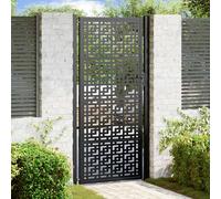 vidaXL Cancello da giardino 105x205 cm Nero in acciaio con design a croce