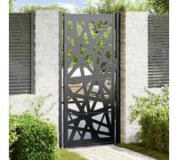 vidaXL Cancello Giardino Nero 100x200 cm in Acciaio Design Leggero, cancello della Recinzione, cancello Esterno, cancello del Metallo