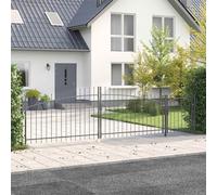 vidaXL Cancello da giardino Woerden Grigio 100 x 500 cm Acciaio