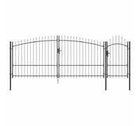 vidaXL Cancello da giardino Woerden Grigio 175 x 400 cm Acciaio