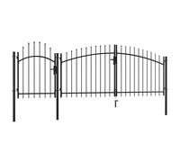 vidaXL Cancello da Giardino Woerden in acciaio 1,5X4 m Nero