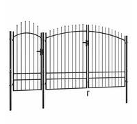 vidaXL Cancello da Giardino Woerden in acciaio 1,95x4 m Nero