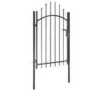 AX Cancello Arco Nero Verniciato Entrata Barriera Sicurezza Ingresso New 143060