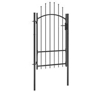 vidaXL Cancello da Giardino Woerden in Acciaio 1x1,7 m Nero