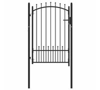 vidaXL Cancello della recinzione con punte Nero 100 x 150 cm