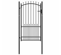 vidaXL Cancello della recinzione con punte Nero 100 x 175 cm