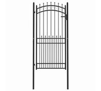 vidaXL Cancello della recinzione con punte Nero 100 x 200 cm
