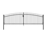 vidaXL Cancello Doppio con Punte a Lancia 400x175 cm
