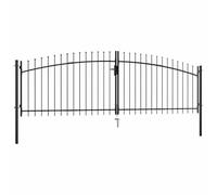 vidaXL Cancello Doppio con Punte a Lancia 400x175 cm