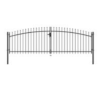 vidaXL Cancello Doppio con Punte a Lancia 400x175 cm