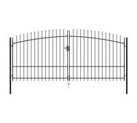 vidaXL Cancello Doppio con Punte a Lancia 400x225 cm