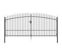 vidaXL Cancello Doppio con Punte a Lancia 400x225 cm