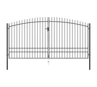 vidaXL Cancello Doppio con Punte a Lancia 400x248 cm