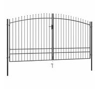 vidaXL Cancello Doppio con Punte a Lancia 400x248 cm