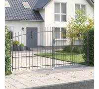vidaXL Cancello Doppio Woerden Grigio 400 x 224,5 cm Acciaio