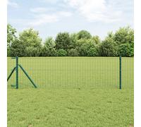 vidaXL Cancello Euro Verde 0.8x10 m Acciaio