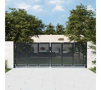 vidaXL Cancello Giardino Antracite 300x150 cm in Acciaio