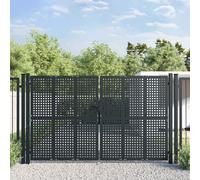 vidaXL Cancello Giardino Antracite 300x175 cm in Acciaio