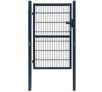 vidaXL Cancello Giardino Cancelletto a Rete in Acciaio Antracite 106x248 cm
