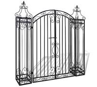 vidaXL Cancello Ornamentale da Giardino Ferro Battuto 122x20,5x134 cm