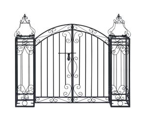 vidaXL Cancello Ornamentale da Giardino Ferro Battuto 22x20,5x100 cm