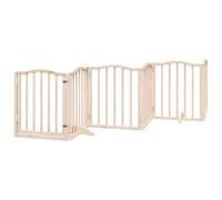 vidaXL Cancello per Cani con Porta Pieghevole 6 Pannelli 300 cm Pioppo, cancello per cani con porta, cancello per cani per scale, cancello per cuccioli