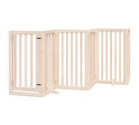 vidaXL Cancello per Cani con Porta Pieghevole 6 Pannelli 300 cm Pioppo, cancello per cani con porta, cancello per cani per scale, cancello per cuccioli