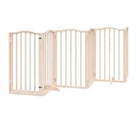 vidaXL Cancello per Cani con Porta Pieghevole 6 Pannelli 300 cm Pioppo, cancello per cani con porta, cancello per cani per scale, cancello per cuccioli